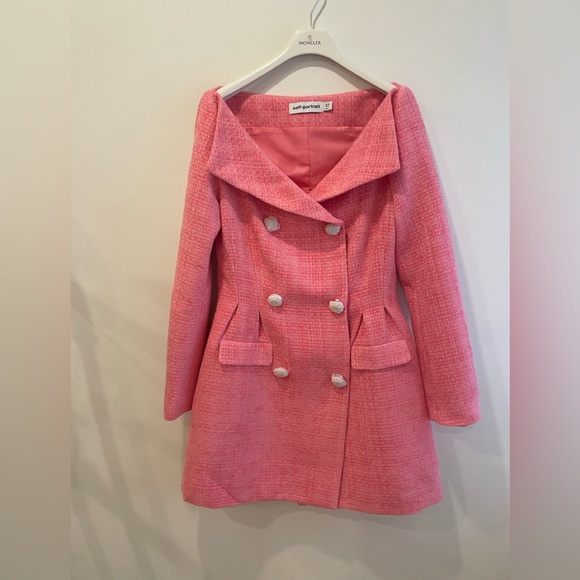 Self Portraits Pink Boucle Mini Dress - Picture 3 of 6